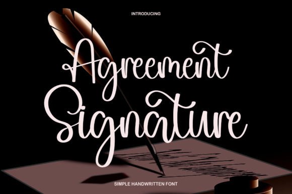 Agreement Signature Font