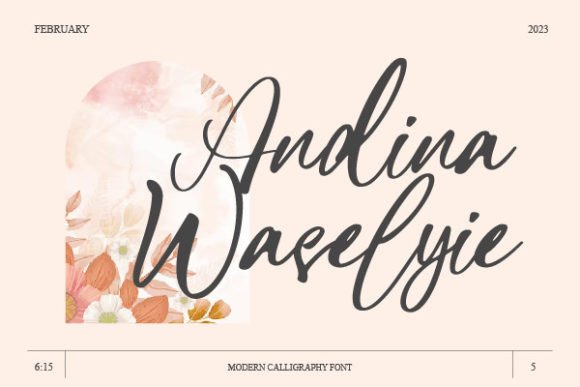 Andina Waselyie Font for Elegant Branding