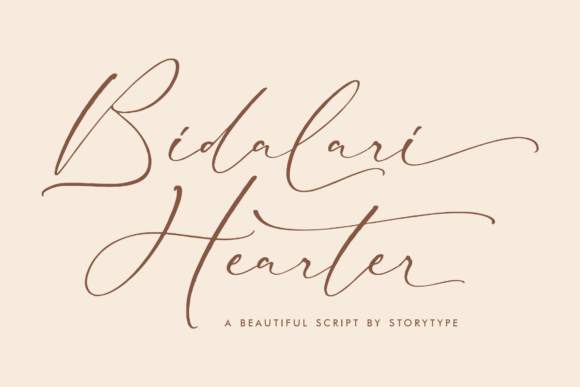 Bidalari Hearter Font for Elegant Campaigns