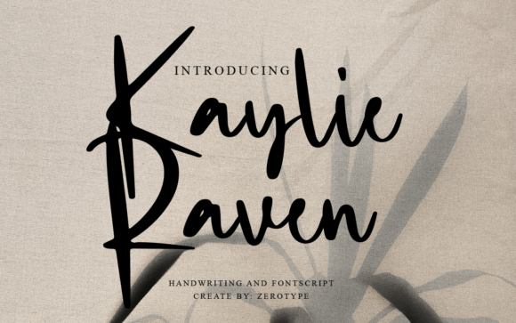 Kaylie Raven Font for Elegant Craft Projects