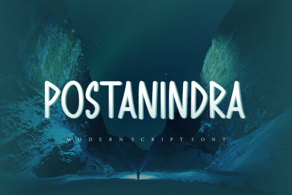 Postanindra: A Modern Script Font for Creative Makers