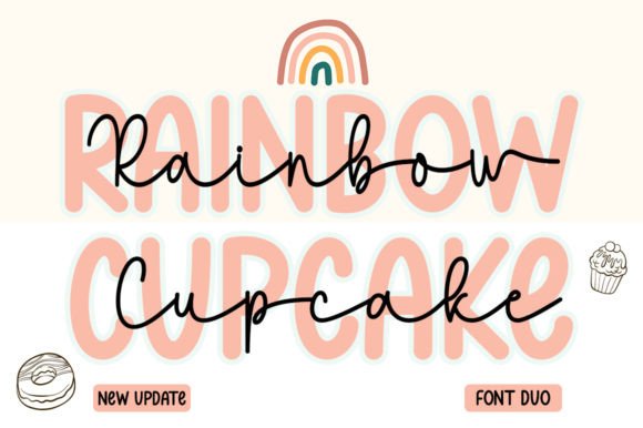 Rainbow Cupcake Duo Font