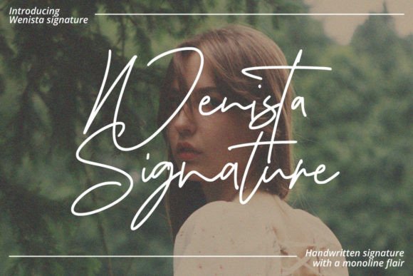 Wenista Signature Font for Sophisticated Digital Branding